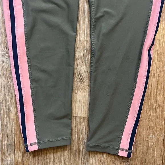 The Upside Papillon High-Rise Striped Leggings Olive Green Women's 10 EUC - Picture 6 of 16